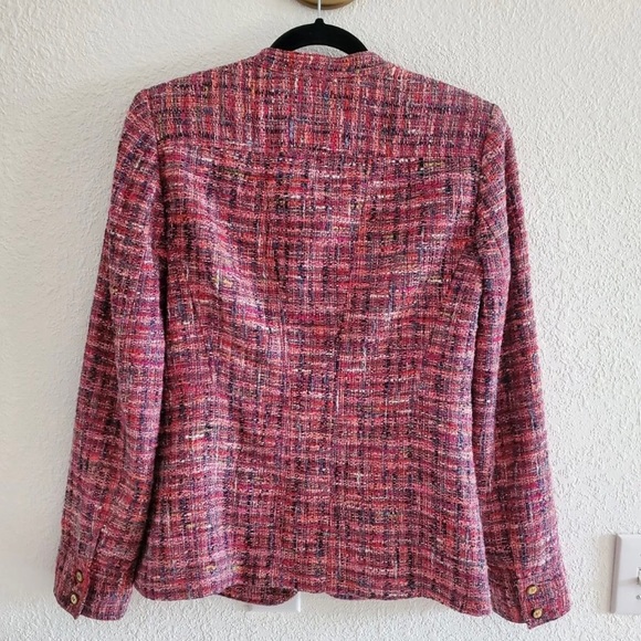 Tory Burch Teed Patern Blazer Wool Blend Size 8 - Picture 2 of 10